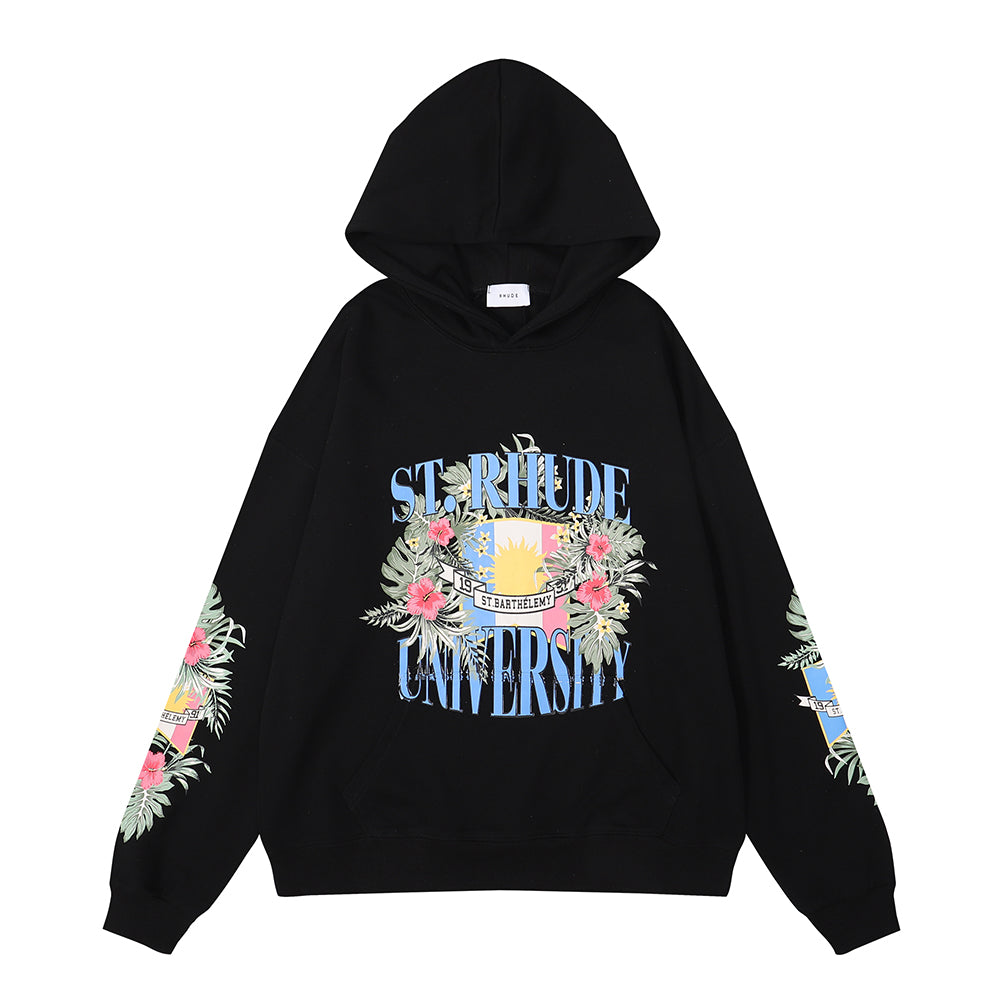 American Rhude floral flag hoodie