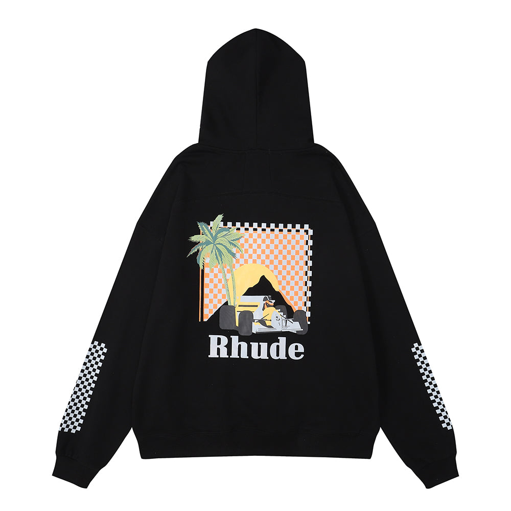 American trendy brand Rhude coconut racing - hoodie